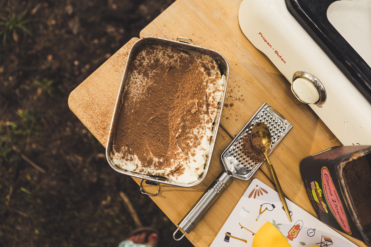 Schnelles Camping tiramisu rezept ohne ei in der Lunchbox