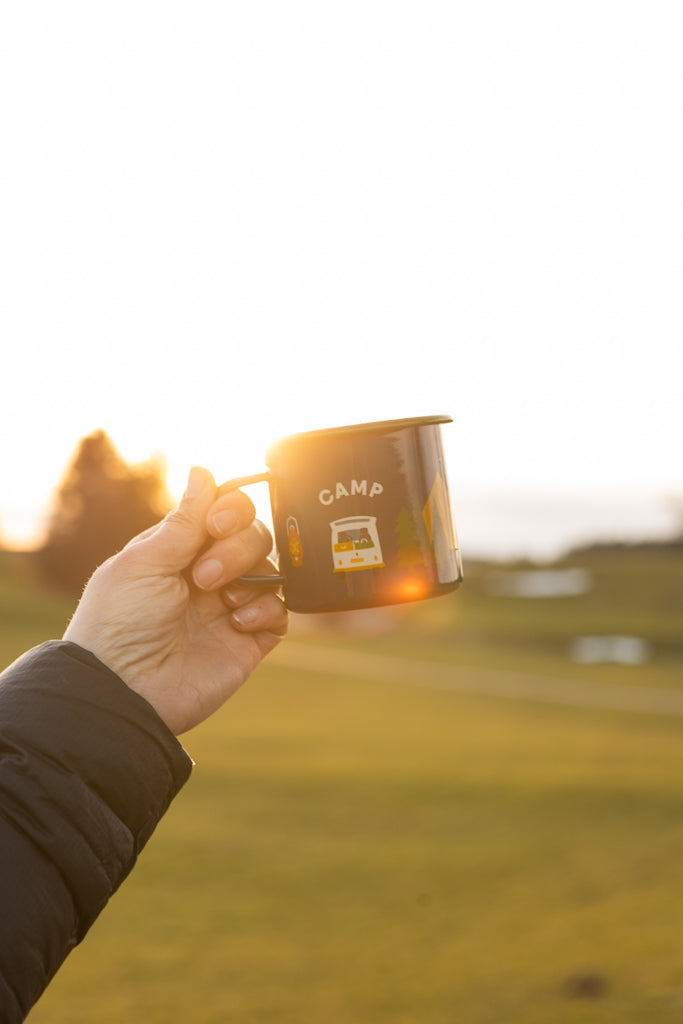 2. Wahl - Emaille Tasse Camp Vibes