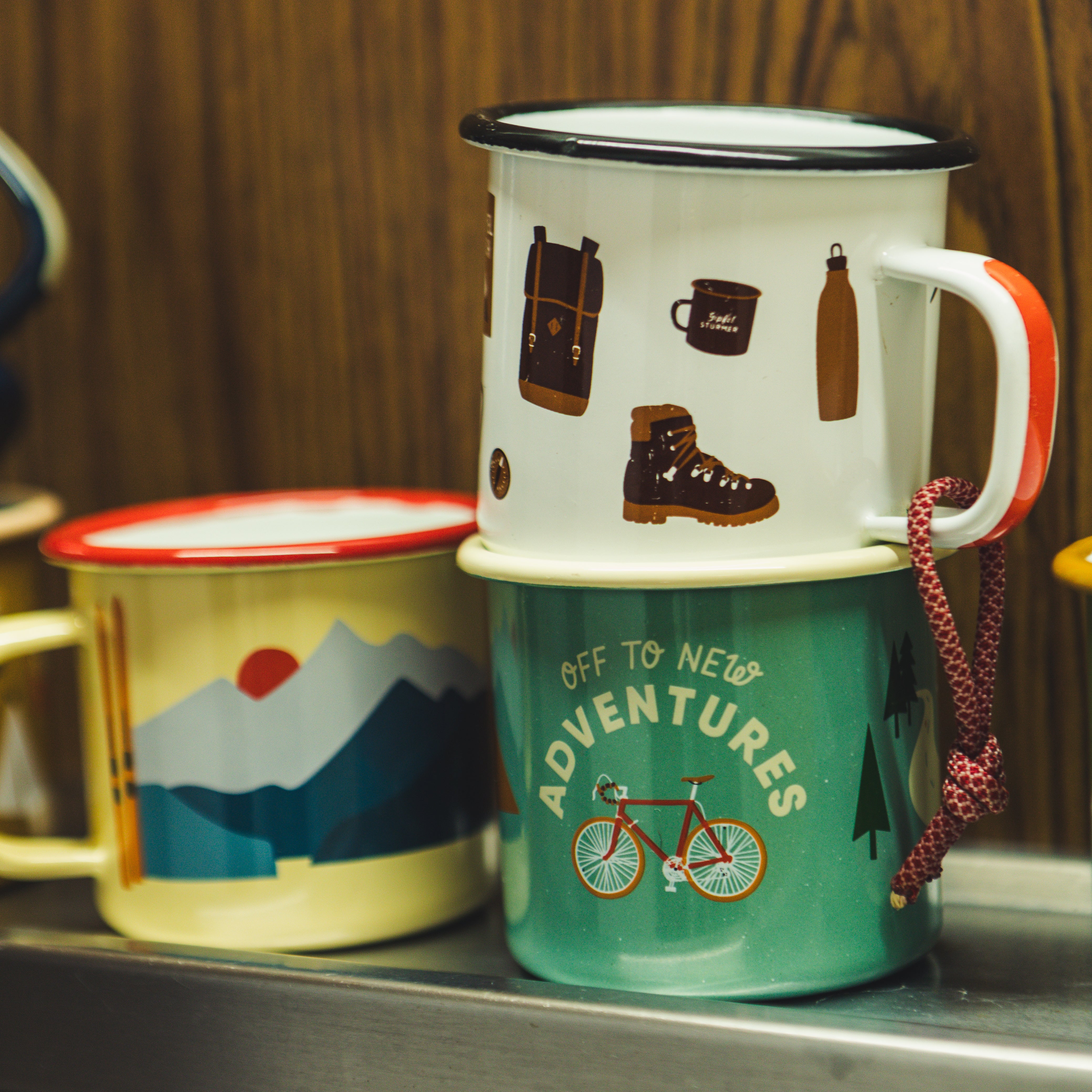 Emaille Tasse Berge