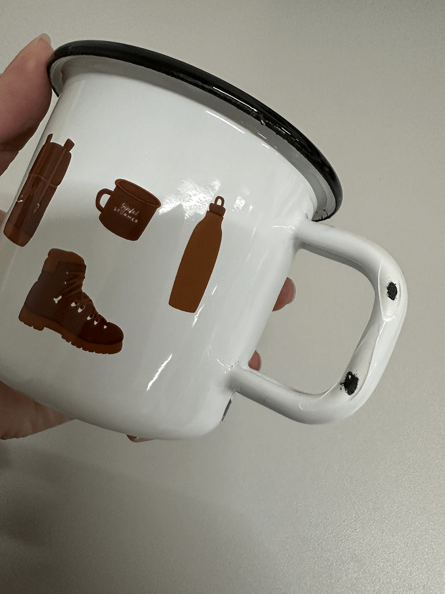 2. Wahl - Emaille Tasse Gipfelstürmer