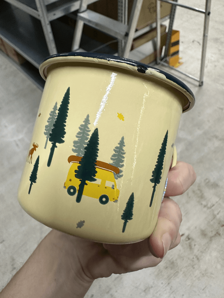 2nd choice - enamel cup Wild & free