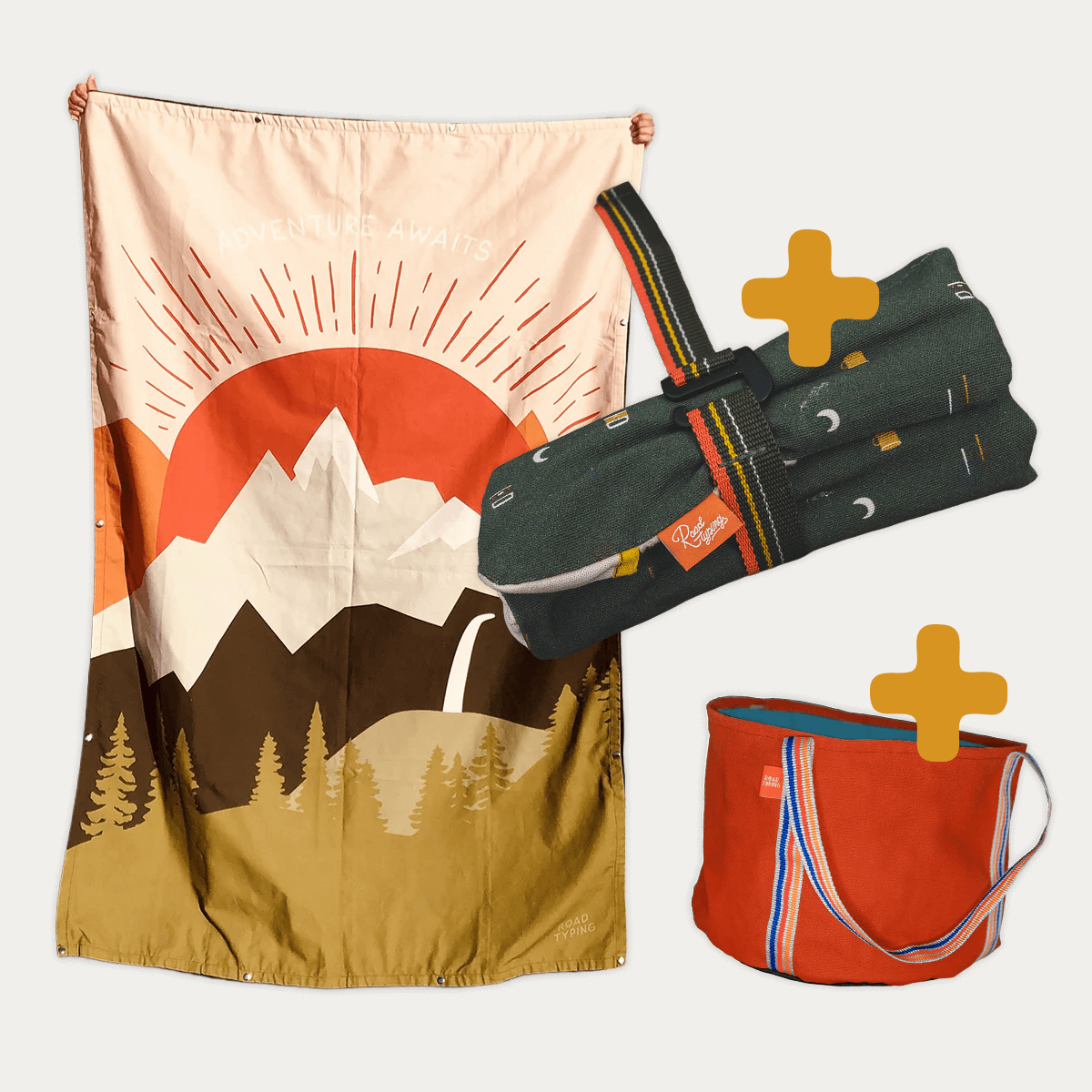 Camping Bundle „Adventure“ – Decke, Eimer & Gewürztasche