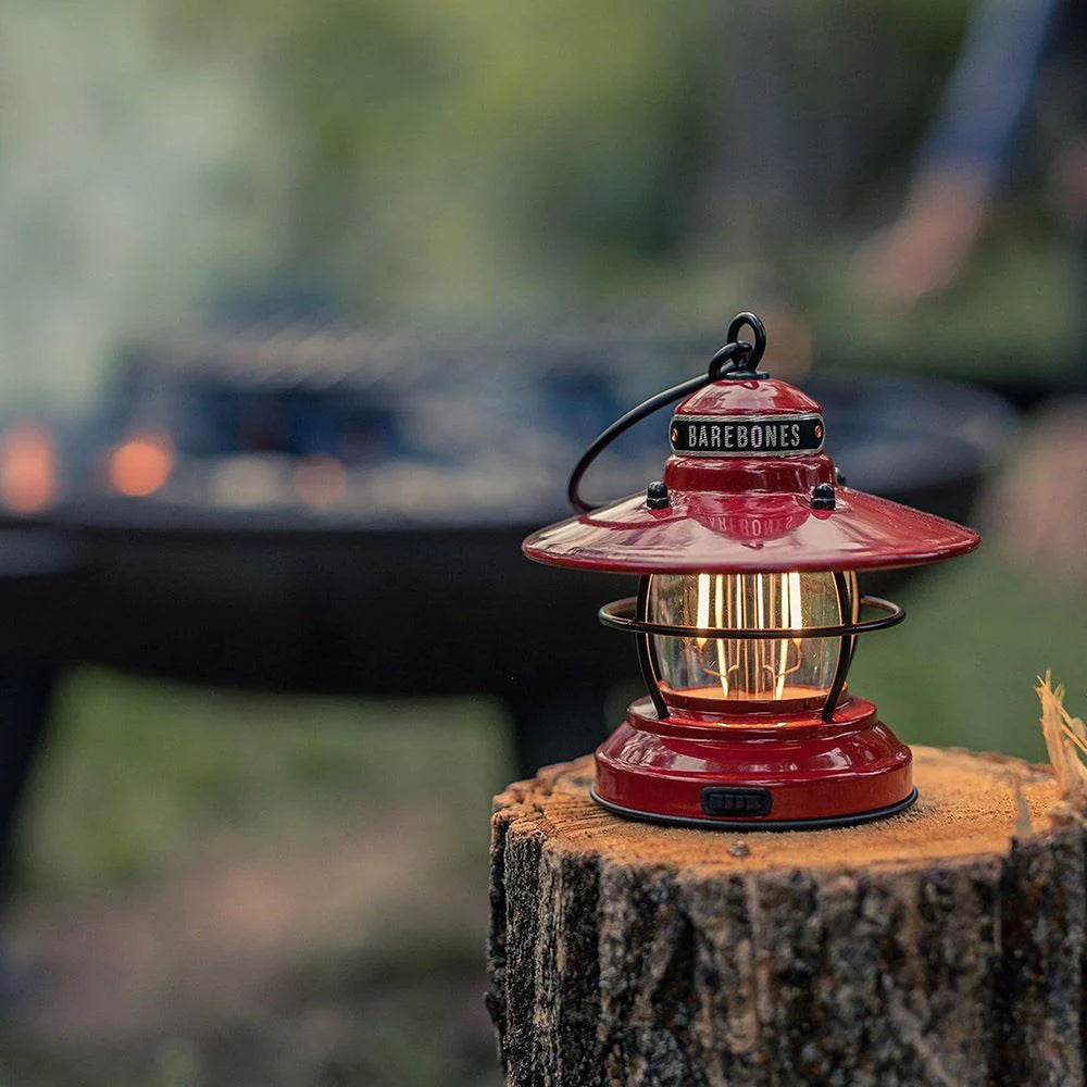 Campinglampe Mini Edison Laterne rot