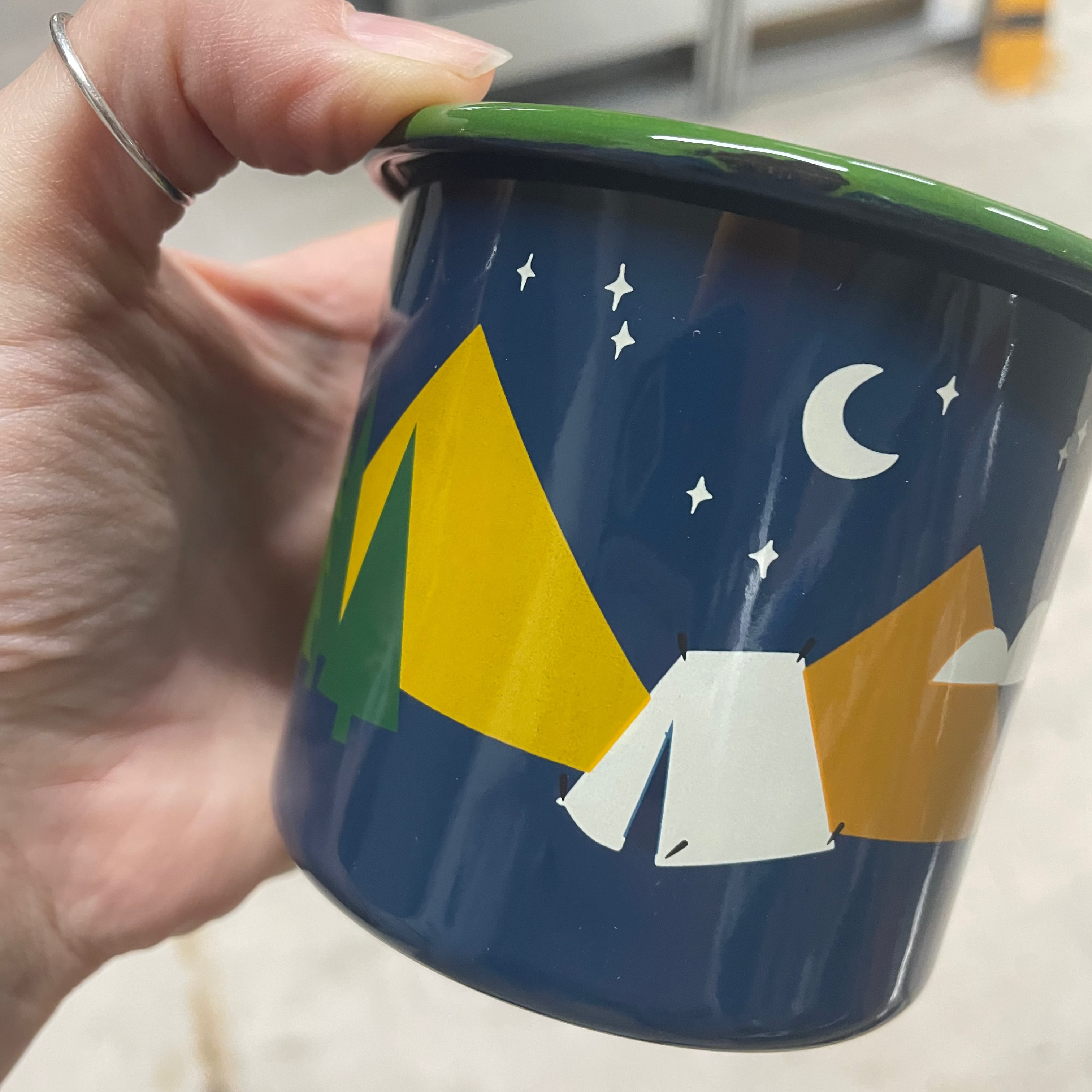 2. Wahl - Emaille Tasse Camp Vibes