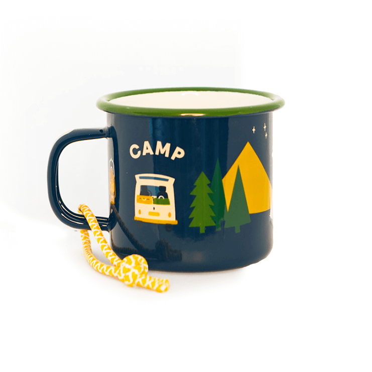 tasse camping Blaue Emaille Tasse von ROADTYPING