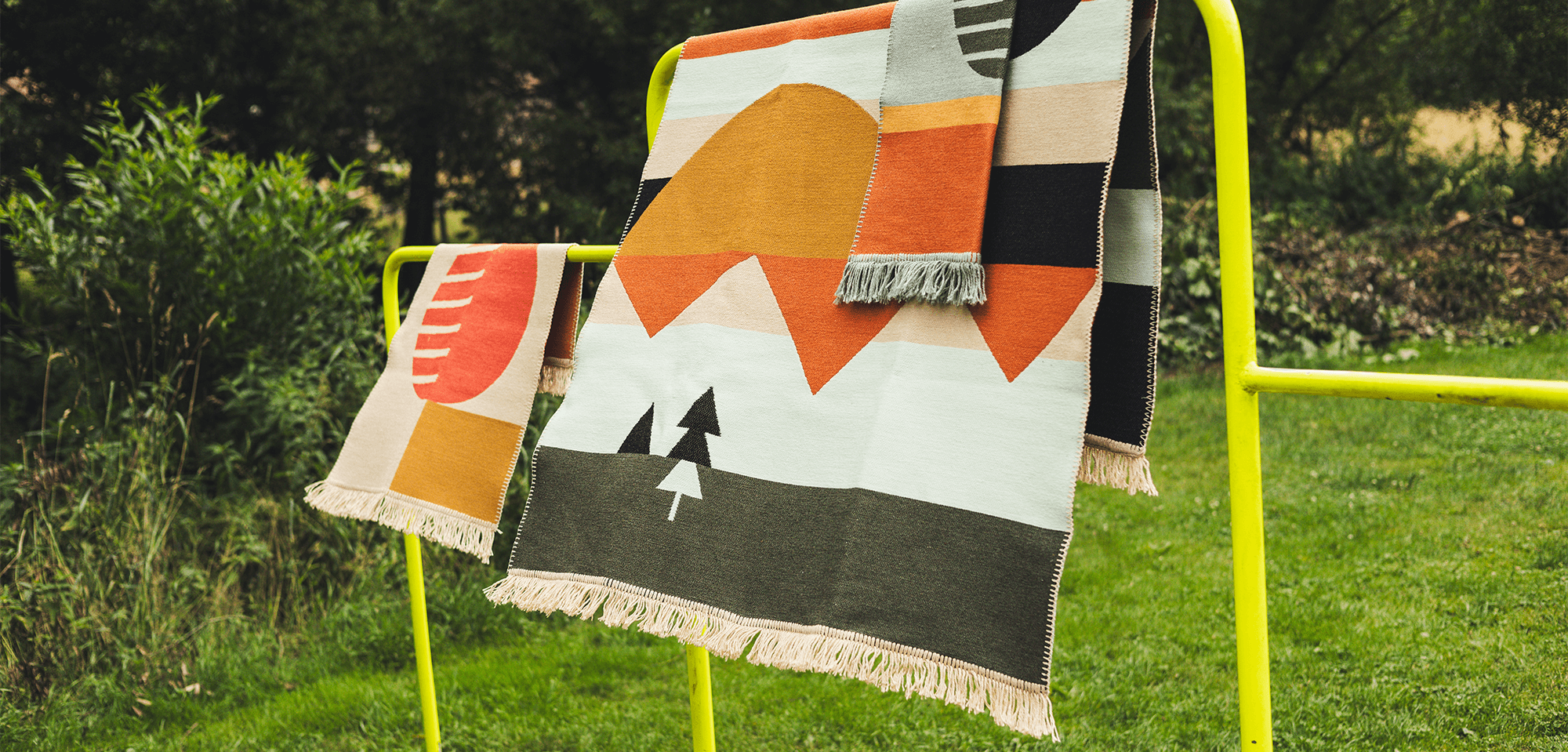 Teppiche bunt gestreift waschbar Camper