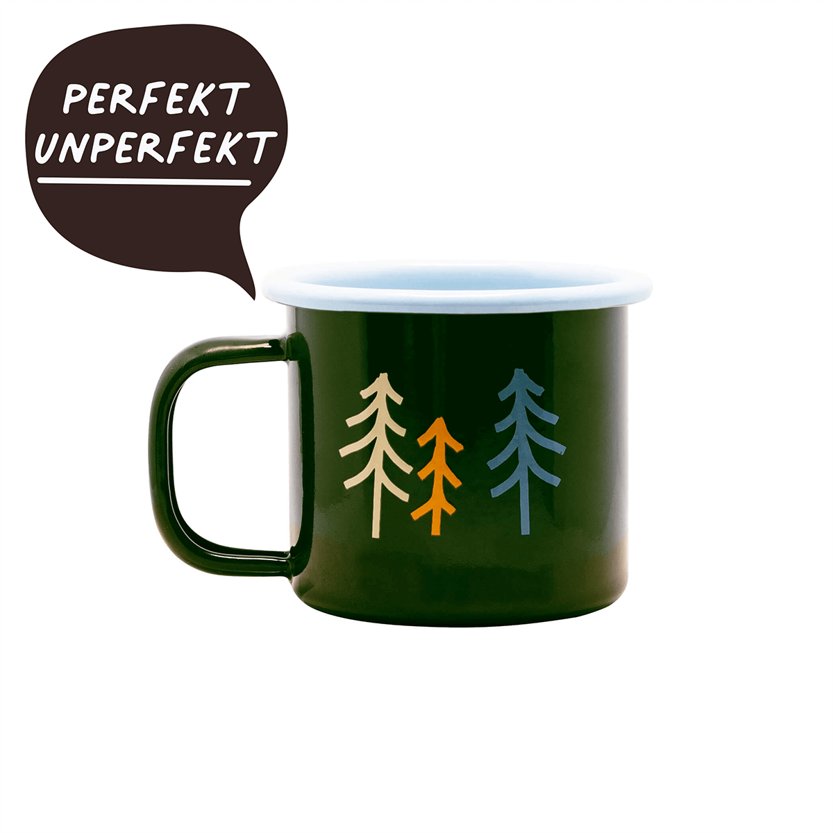 2. Wahl - Kinder Emaille Tasse Wald
