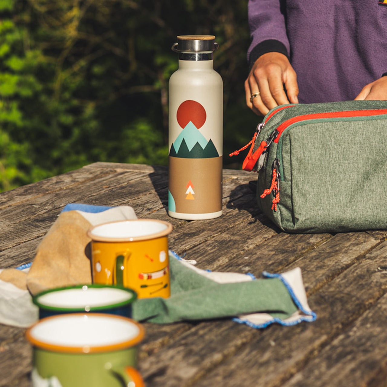 Isolierte Flasche Geo Montagne