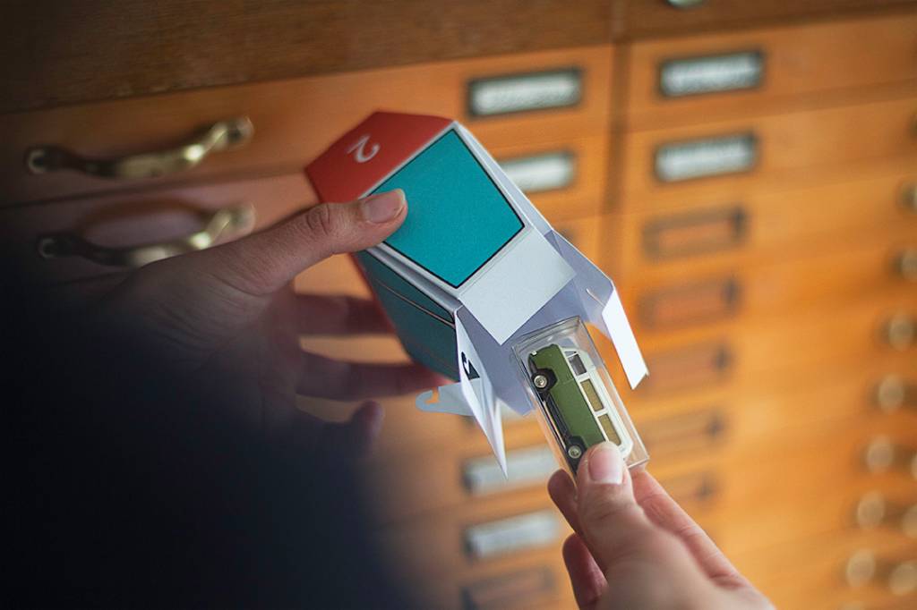 Gondel Adventskalender aus Papier zum Falten