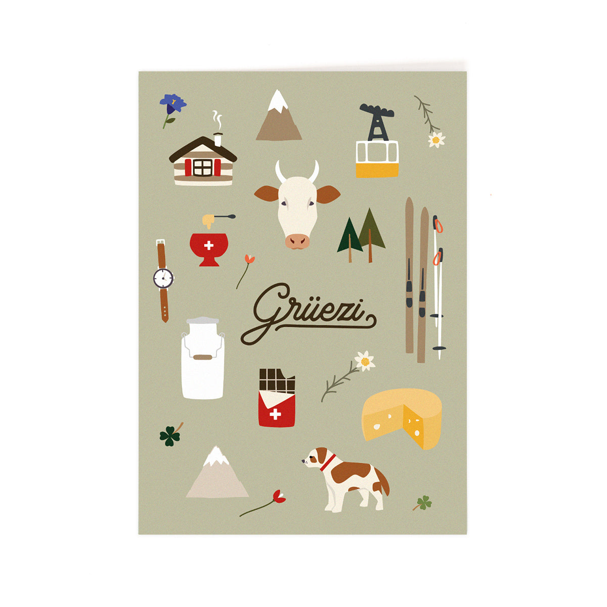 Postkarte Grüezi