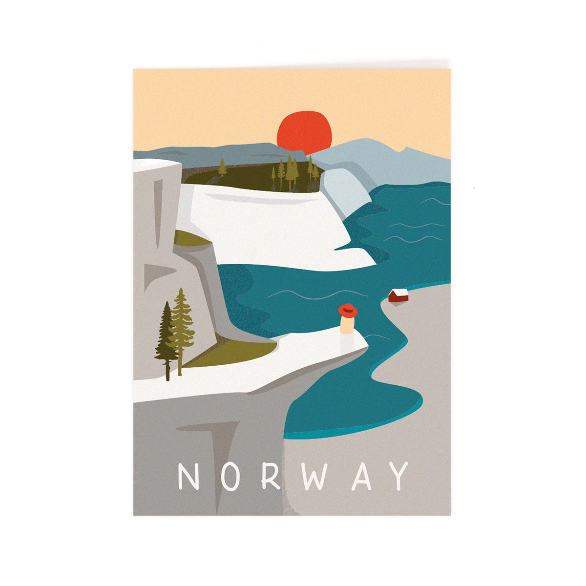 Postkarte Norwegen von Roadtyping