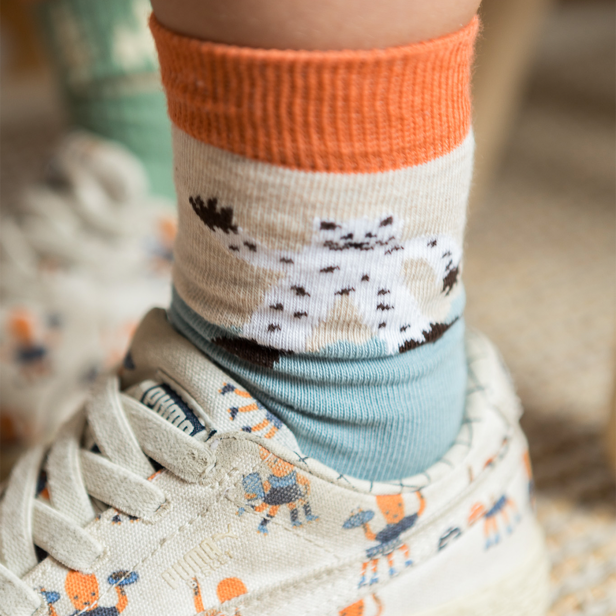 Roadtyping Kindersocken retro Sportsocken outdoor Socken berg tennissocken Yeti Messner beige blau