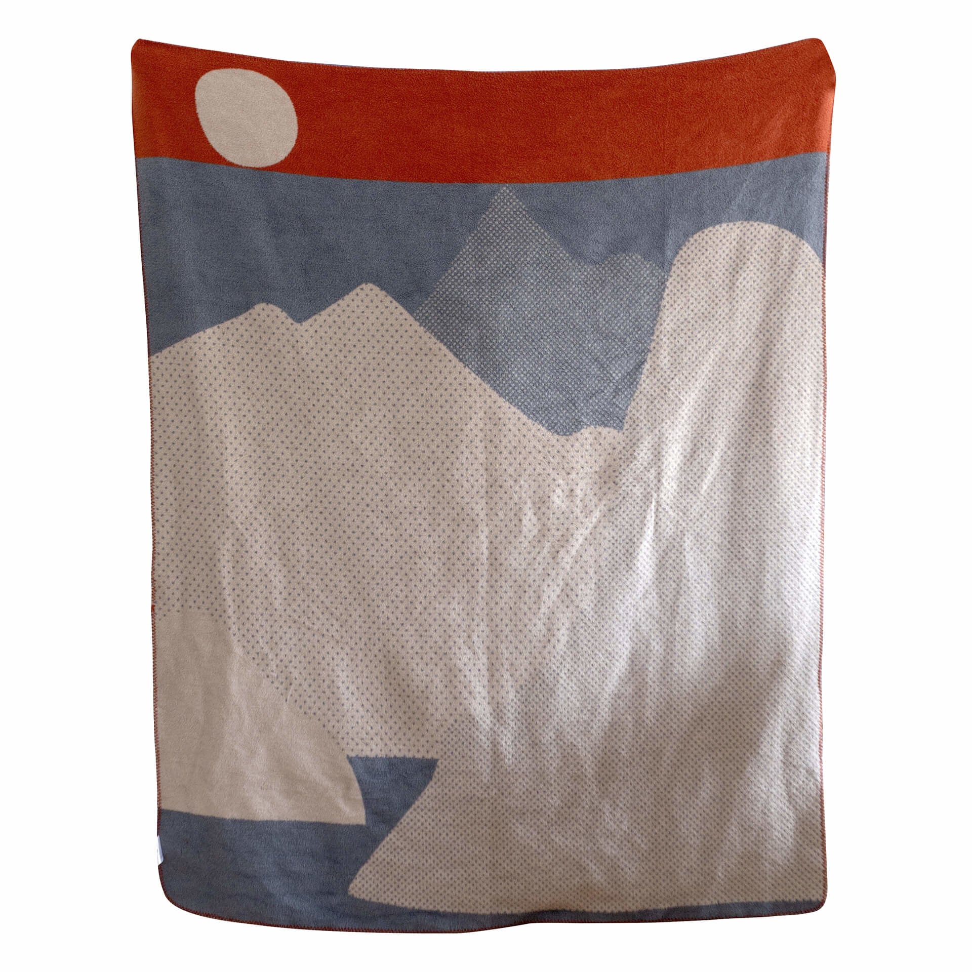 Kuscheldecke Berg Blau rot