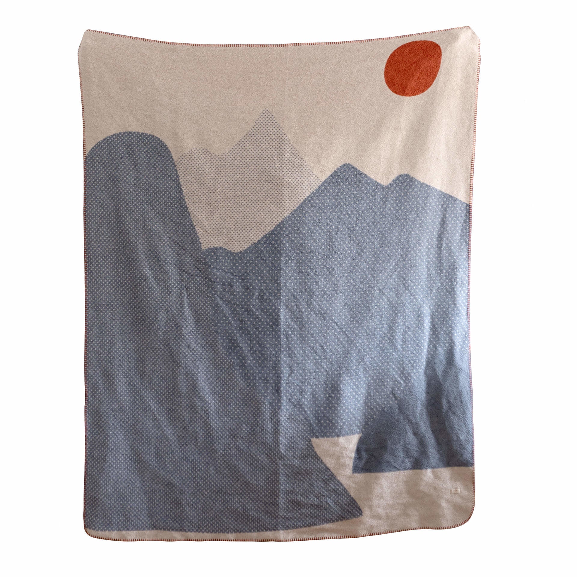 Kuscheldecke Berg Blau rot