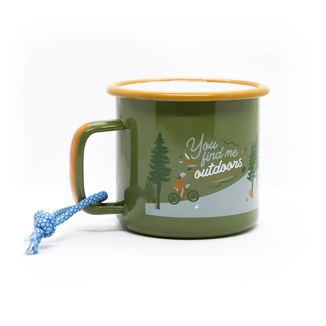 camping tasse emaille Waldgrüne Emaille Tasse von ROADTYPING