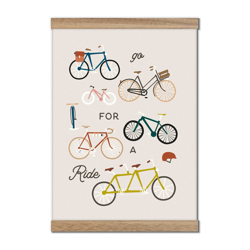 Roadtyping art print poster Fahrrad Mountainbike Rennrad Laufrad