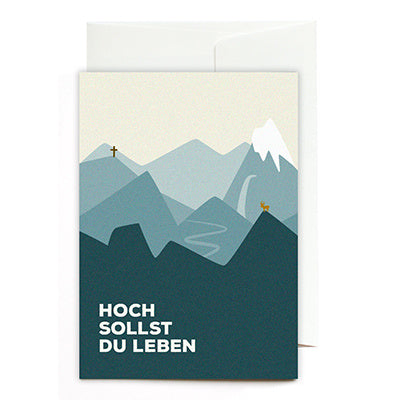 Hoch sollst du Leben, Grußkarte von Roadtyping
