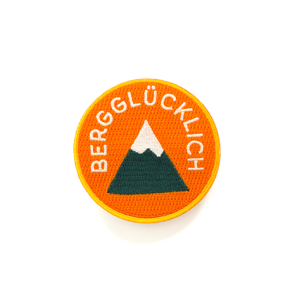 anstecker patch berg orange