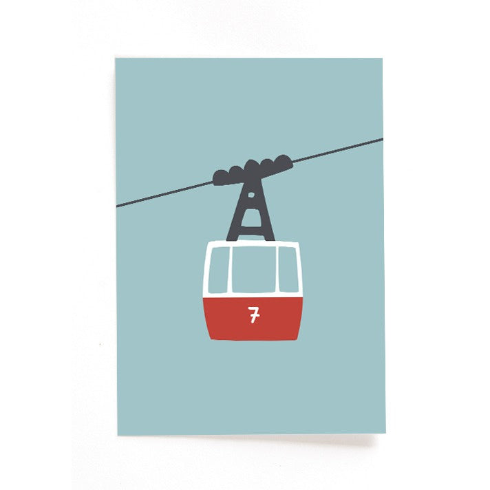 Postkarte Gondel von Roadtyping