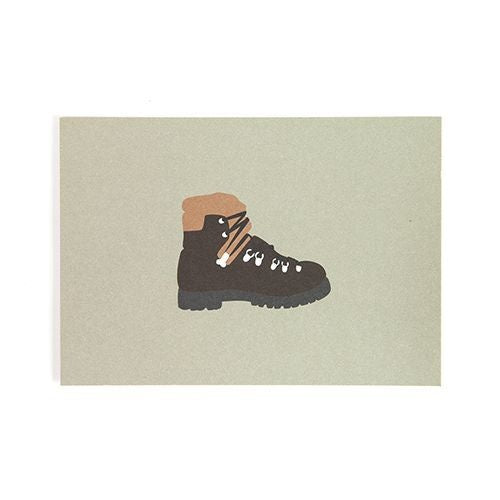Postkarte Bergschuh von Roadtyping
