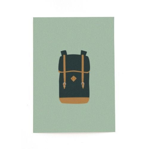 Postkarte Rucksack von Roadtyping