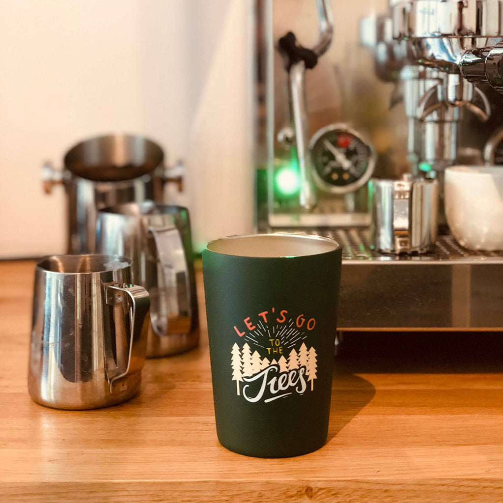 Kaffeebecher to go Let´s go to the trees
