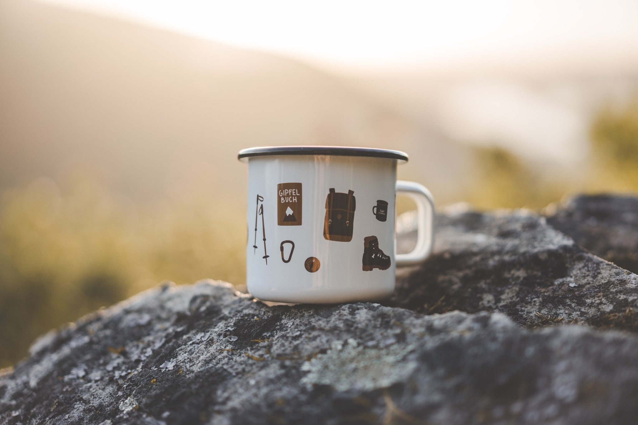 Emaille Tasse Gipfelstürmer