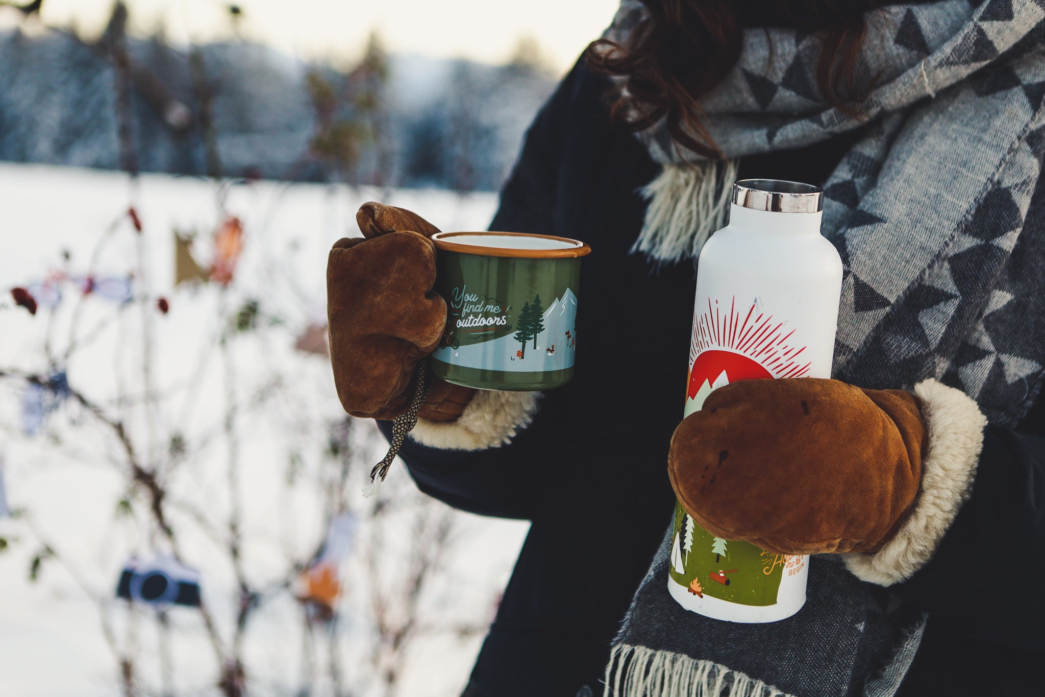 Emaille Tasse Outdoor