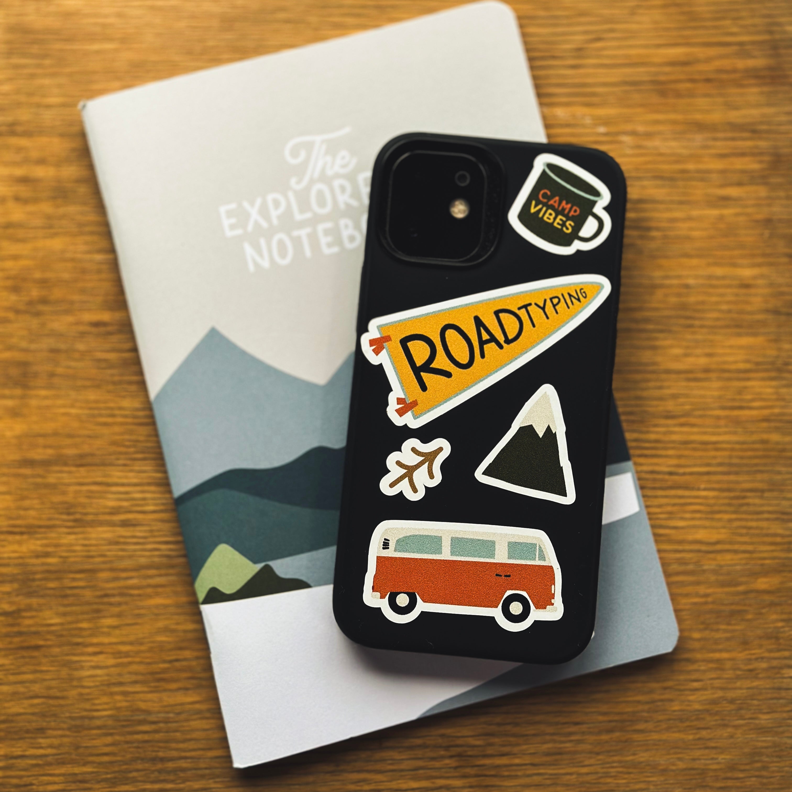 Roadtyping sticker set