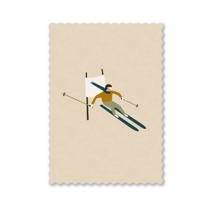 Postkarten Slalom