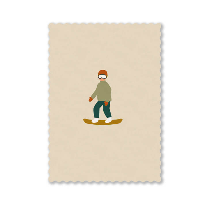 Postkarten Snowboard