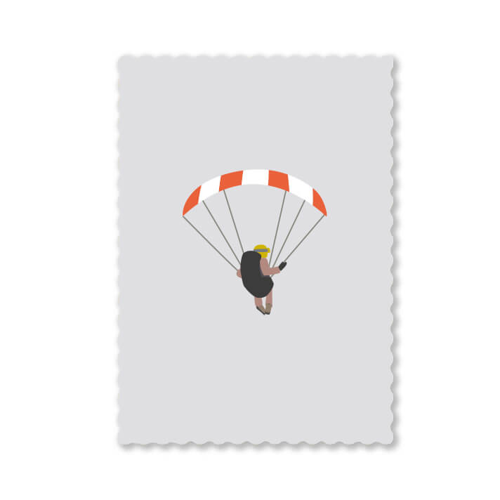 Postkarte Paraglider