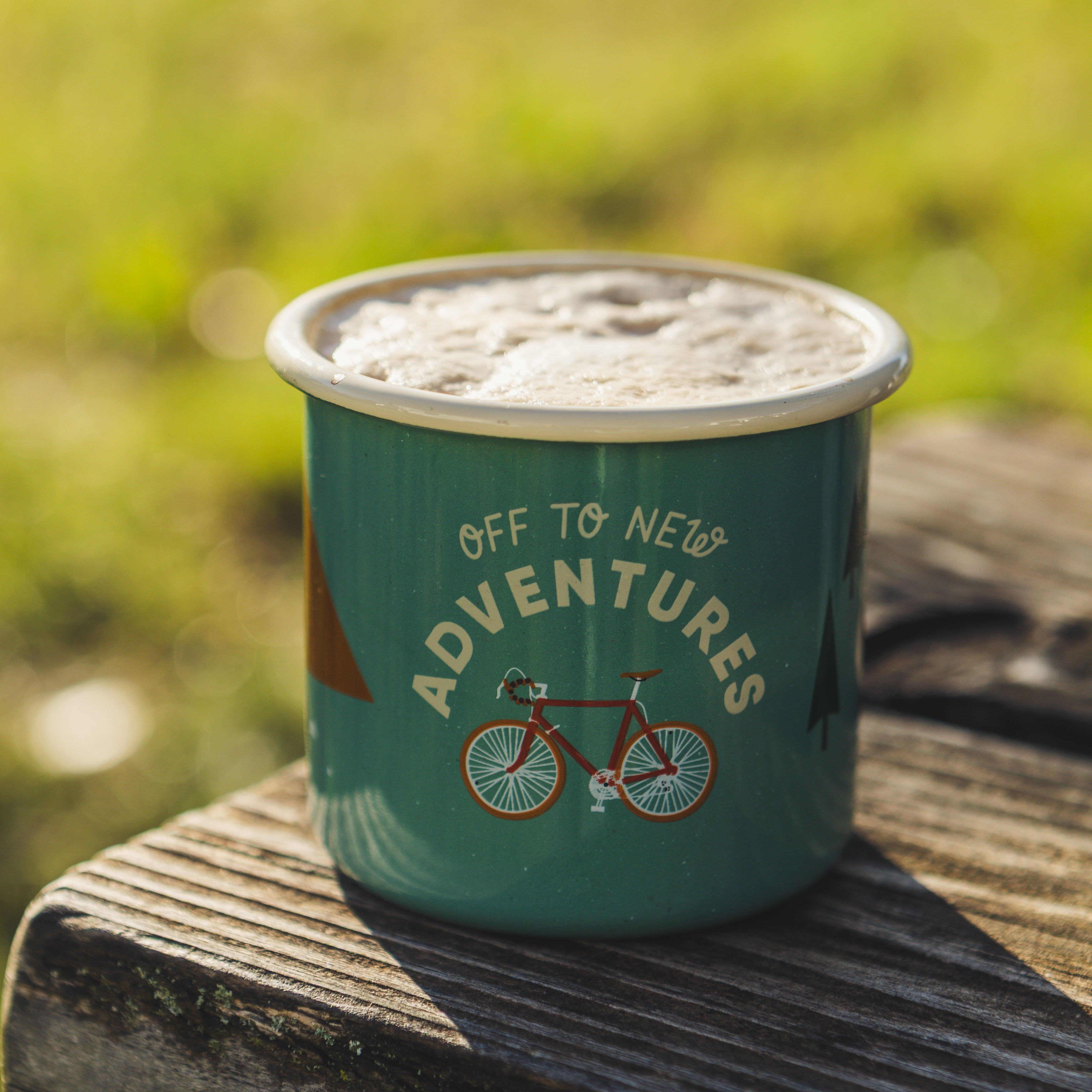 Emaille Tasse Bike