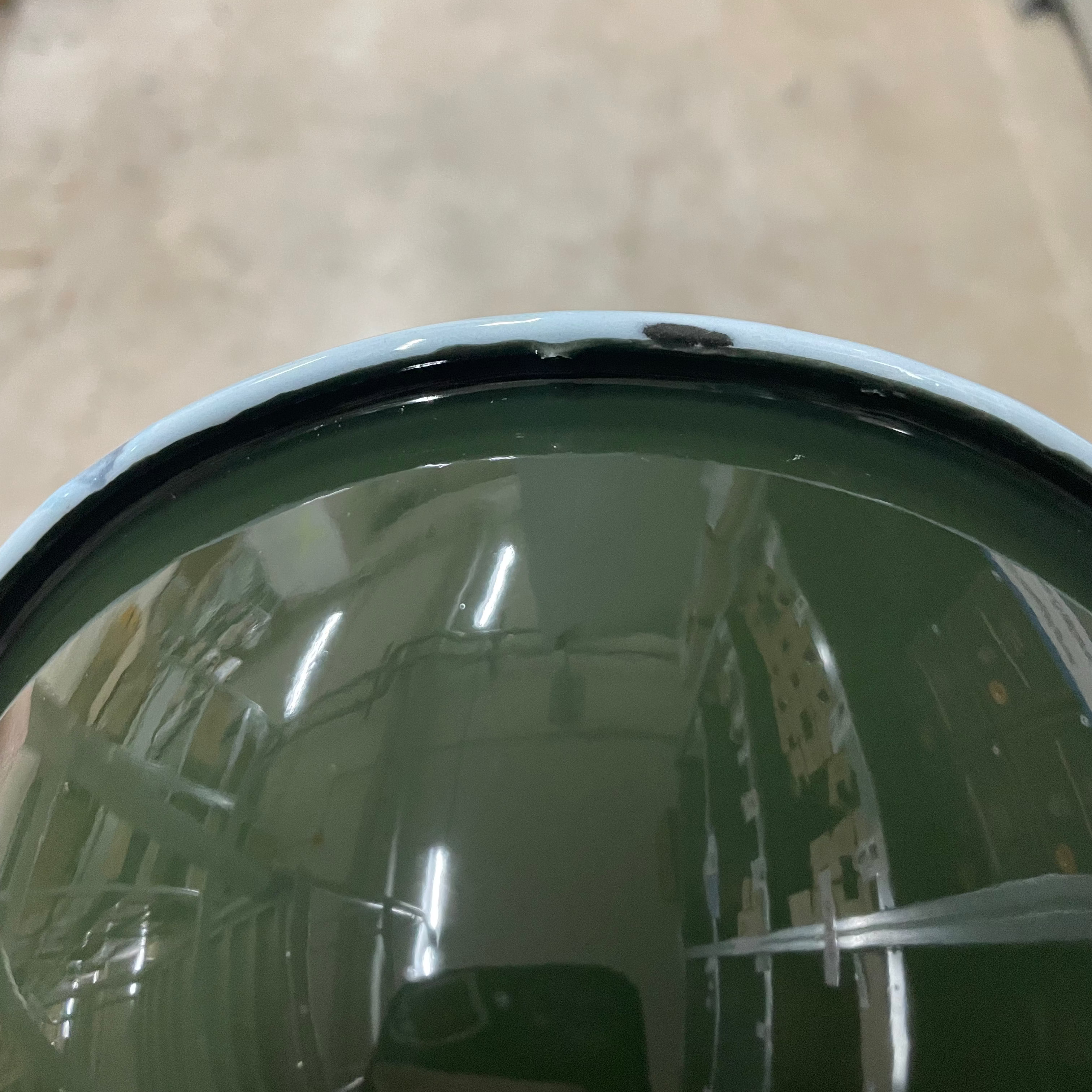 2. Wahl - Große Emaille Schüssel Wald