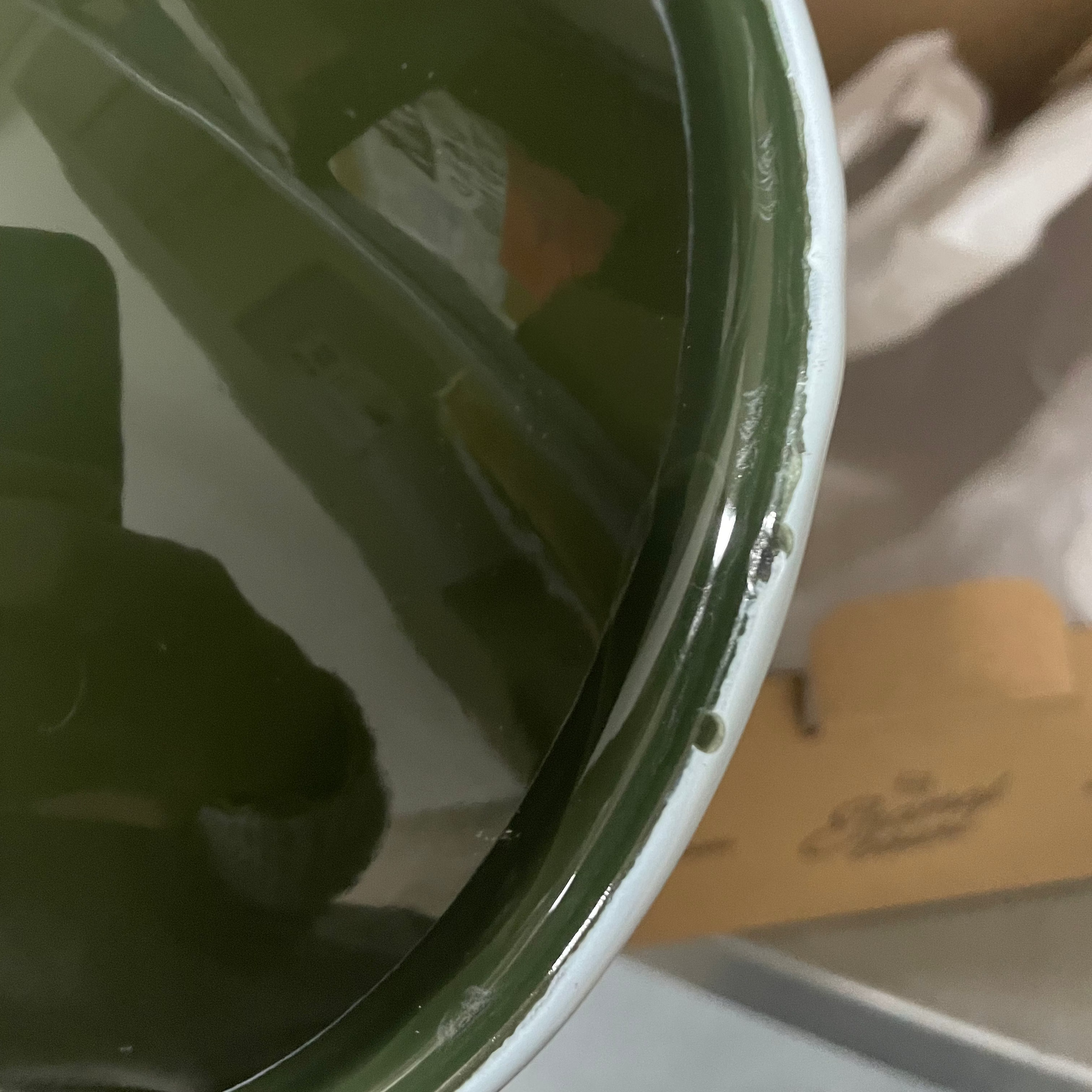 2. Wahl - Große Emaille Schüssel Wald