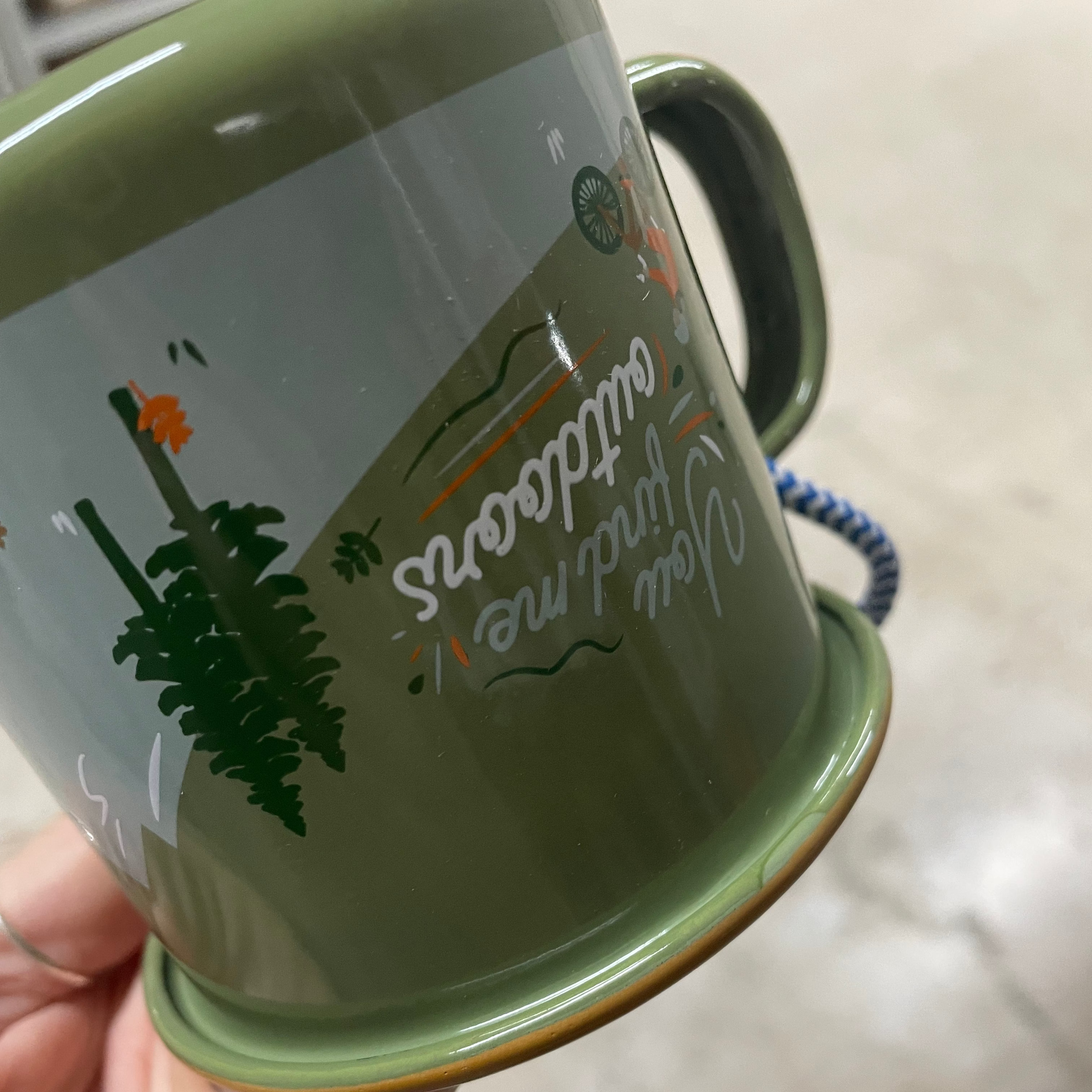 2. Wahl - Emaille Tasse Outdoors