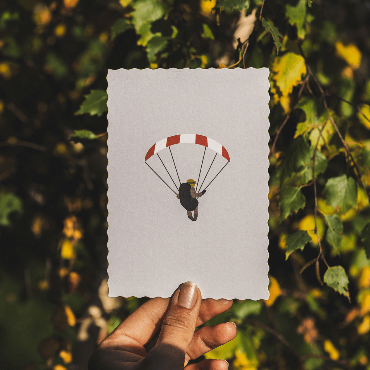 Postkarte Paraglider