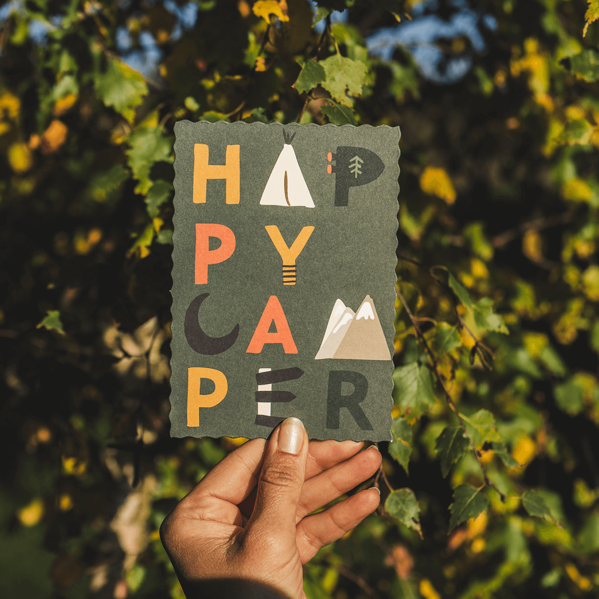 Postkarte Happy Camper