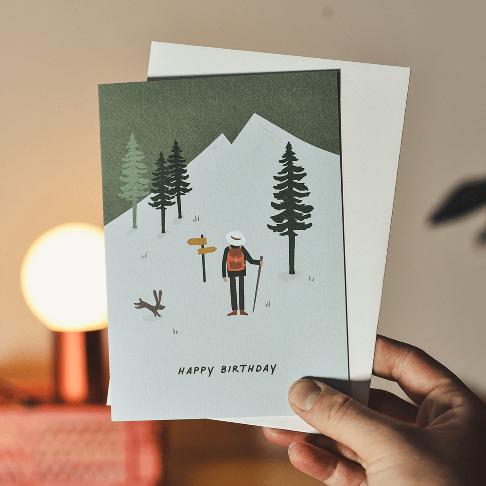 Grußkarte Happy birthday (outdoors)