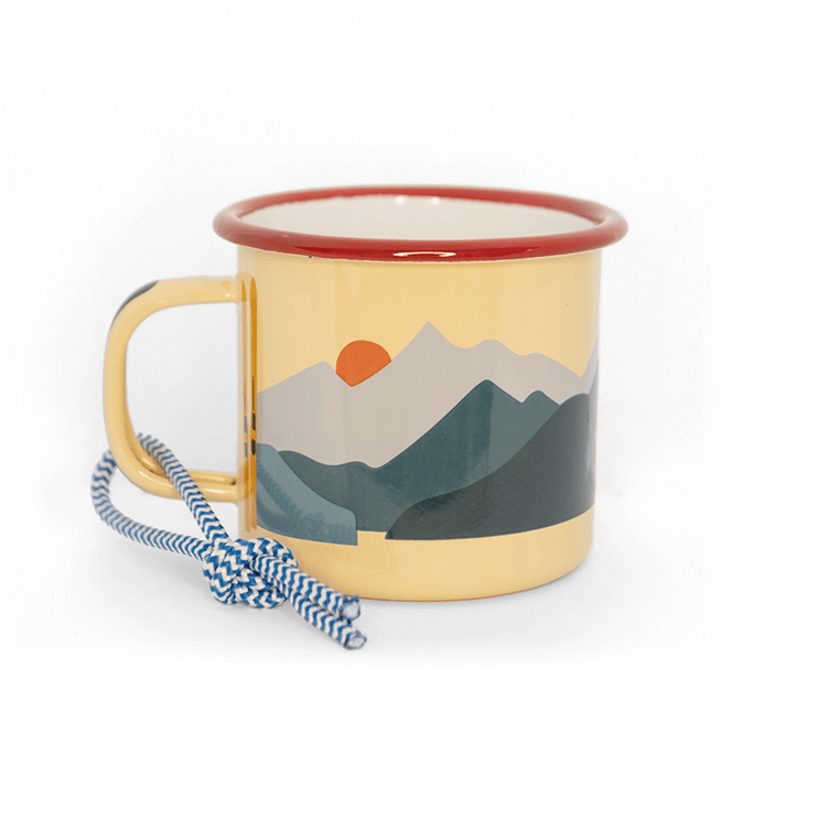 Emaille Tasse Berge