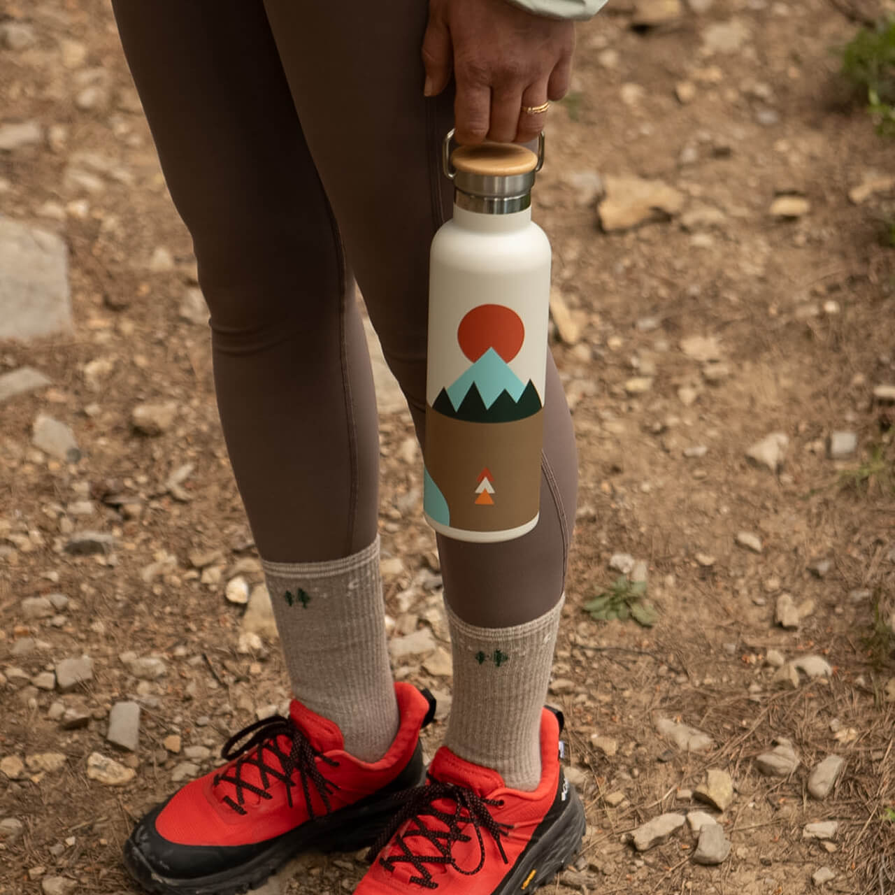 Isolierte Flasche Geo Montagne