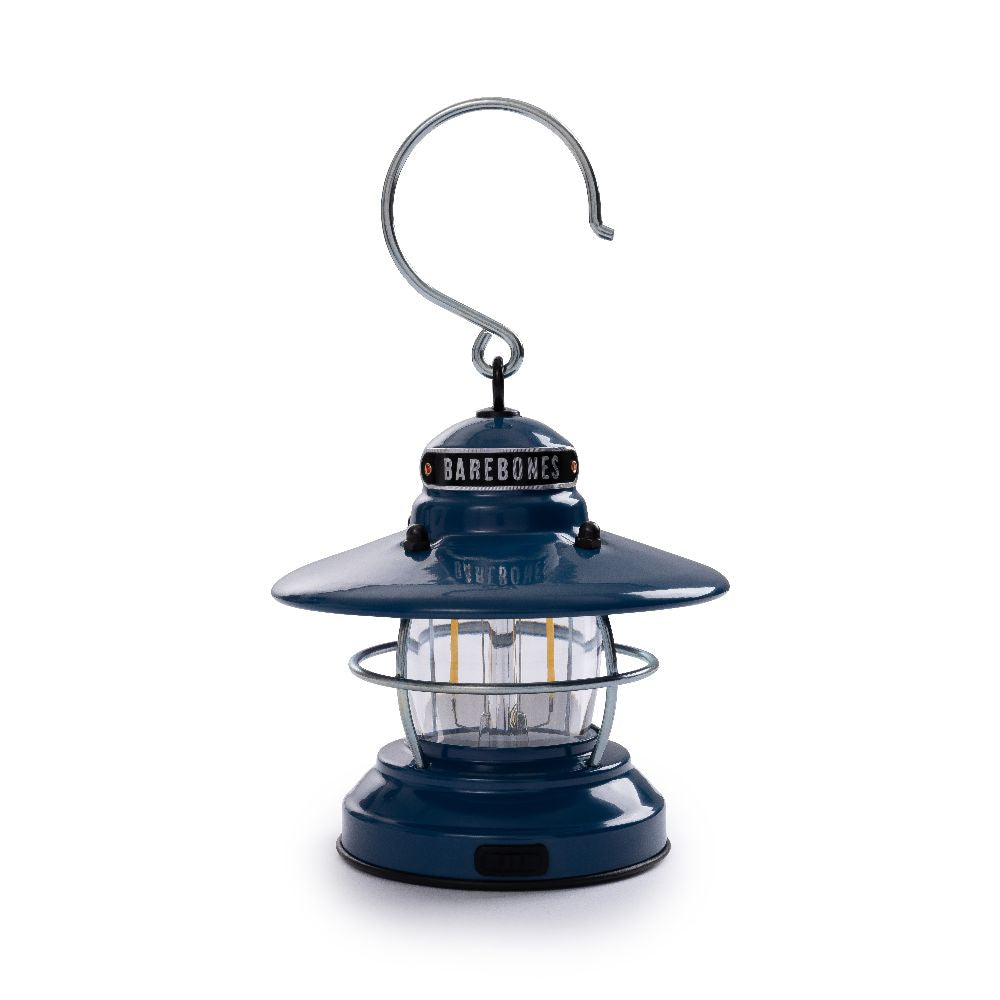 Lampe de camping mini lanterne Edison bleu océan