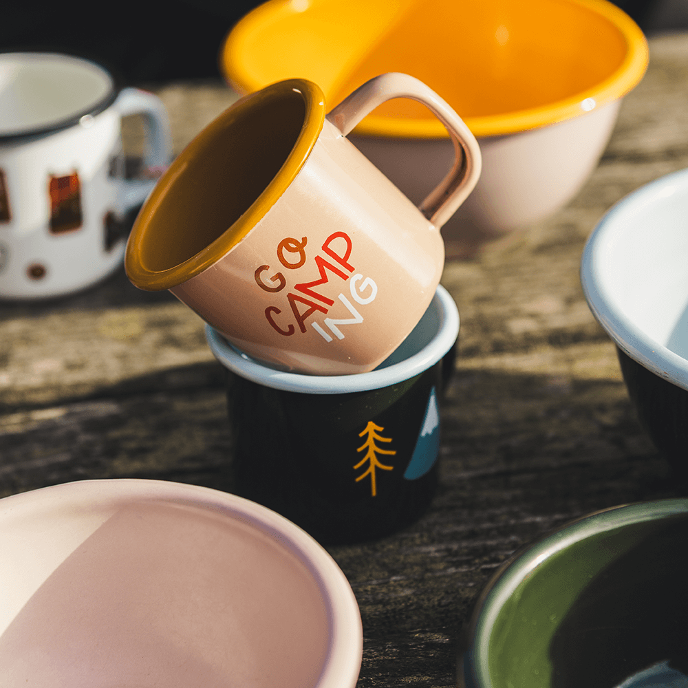 Children's enamel mug forest