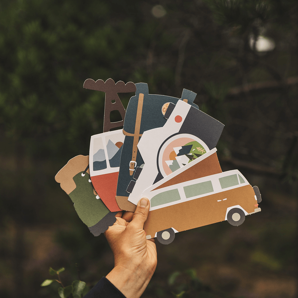 Postcard punched gondola