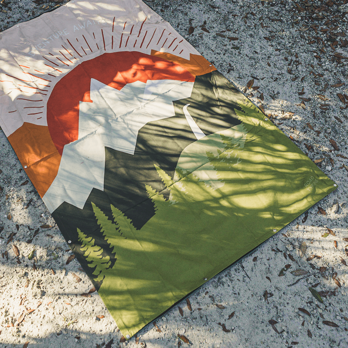 Markise Sonnensegel Picknickdecke Campingdecke mit bergmuster