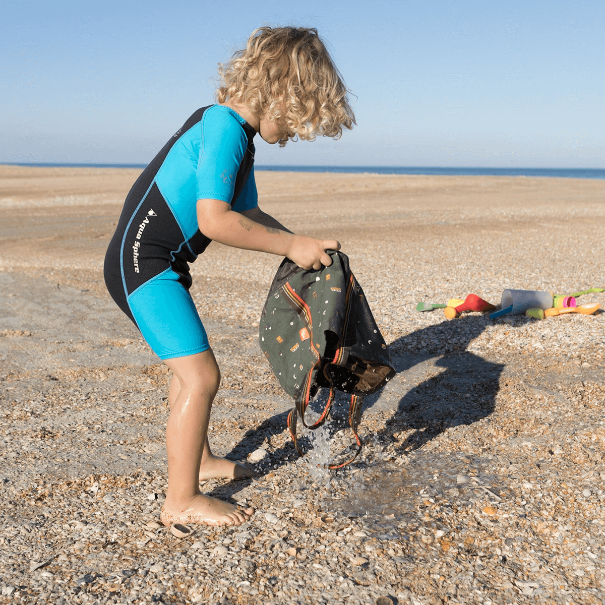 Multifunktionaler Eimer aus Stoff für Sandspielzeug für Kinder und Wasser holen am Beach