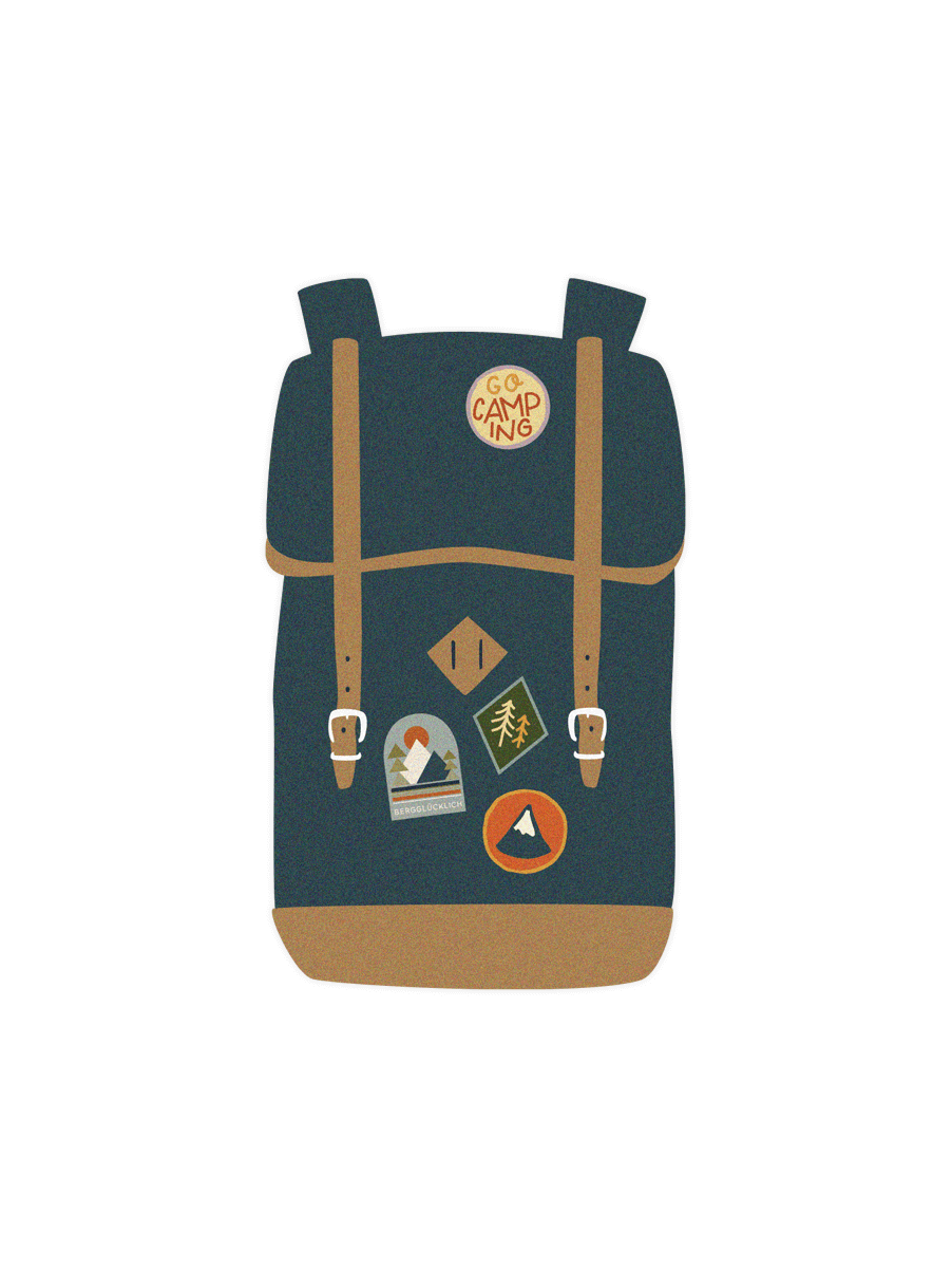 Postcard punched backpack