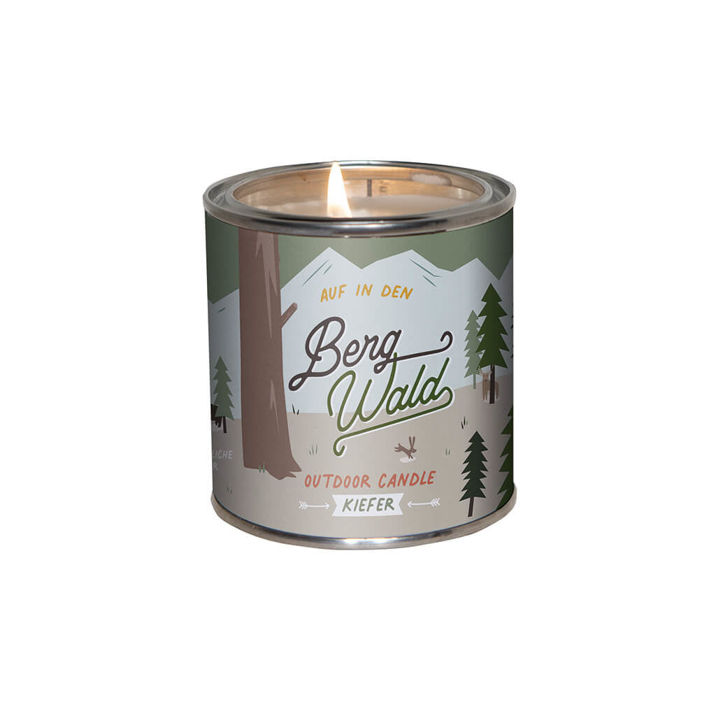 Pine scented candle
