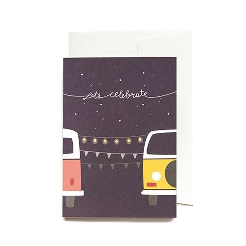 ROADTYPING greeting card - LETS CELEBRATE