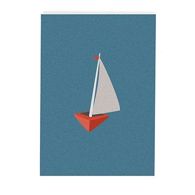 Postcard sailboat